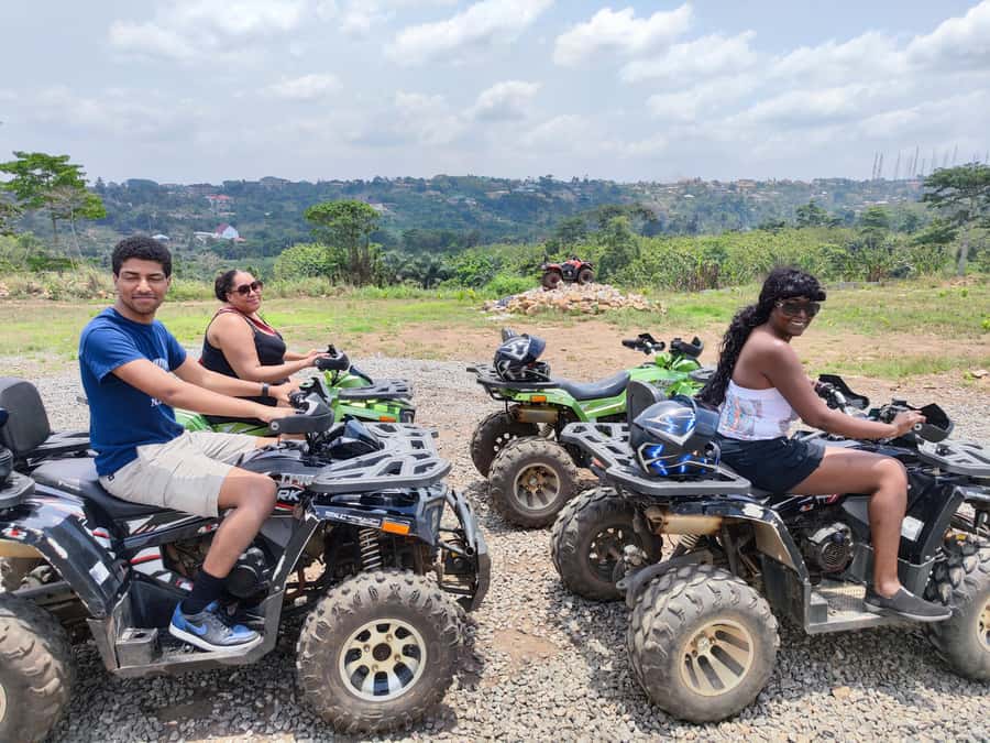 Accra: ATV quad bike, Botanical Garden, & Waterfall Tour - Quad biking through the countryside