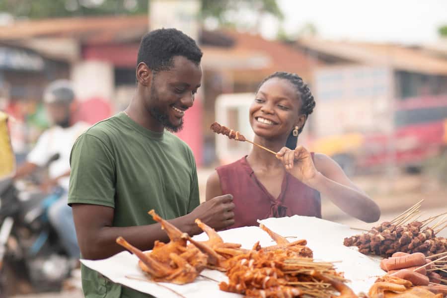 Accra: Street Food Tasting Tour + Free Recipe eBooks - Starting in Osu on Oxford Street