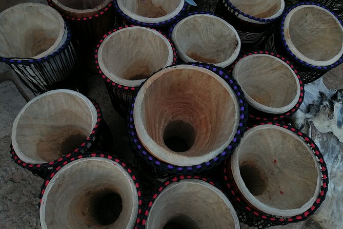 Half-Day Private African Drumming Lessons with Pick Up - Browsing the local art and craft market
