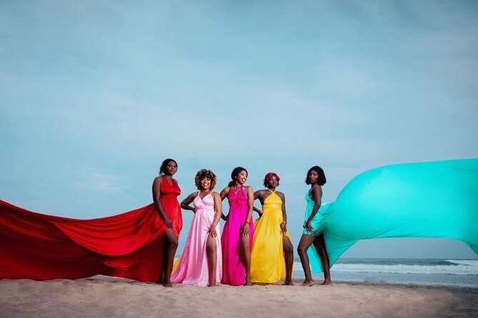 Luxury Flying Dress Photoshoot in Accra - Choosing the gown and creating the flying effect
